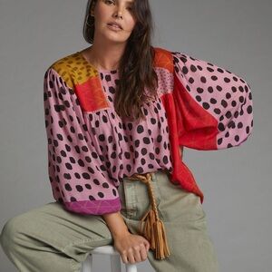 Anthropologie Bl^nk Miranda Peasant Blouse